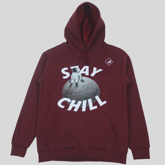 Bishaash Relaxed Stay Chill Print Graphic Hoodie